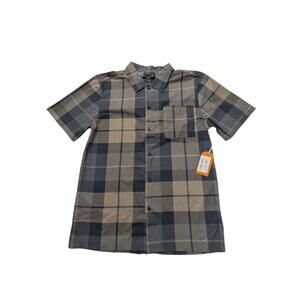 Enjoi Skateboards Men's Large Rad Plaid Short Sleeve Button Up Shirt NWT